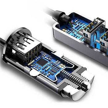 Baseus Enjoy Together oklu 4 Usb kl 5,5A Ara arj Cihaz