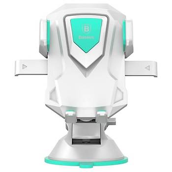 Baseus Robot Car Araç içi Vakumlu Telefon Tablet Tutucu Beyaz
