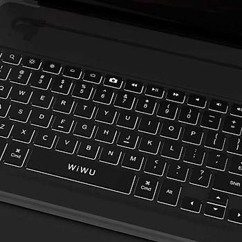 Wiwu MFI Lisanslı iPad Standlı Klavyeli Kılıf Siyah