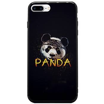 AntDesign iPhone 7 Plus / 8 Plus Cam Baský Desenli Kýlýf Panda