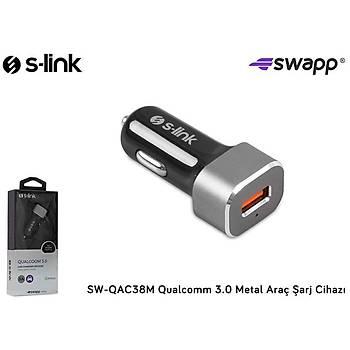 S-Lnk Swapp Qualcomm 3.0 Hzl Metal Ara arj Siyah