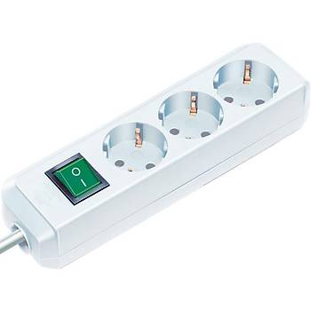 Brennenstuhl Eco-Line 3 Metre 3 Soketli IP20 Lisansl ocuk Korumal Priz Beyaz