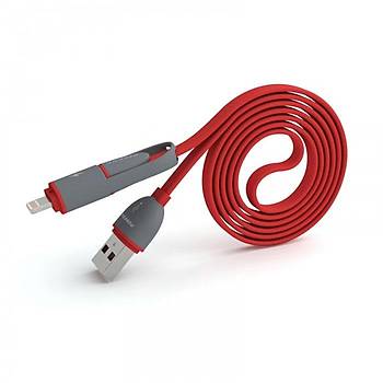 Pineng Pn-301 Lightning & Micro Usb 1 Metre Data arj Kablosu