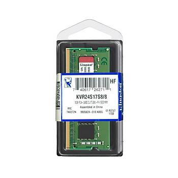 Kingston 8Gb Ddr4 2400 Mhz Notebook Kvr24S17S8/8 RAM Bellek