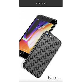 Baseus BV Weaving iPhone 7 Plus/8 Plus Hasýr Desenli Kýlýf Siyah