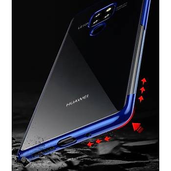 Baseus Shining Huawei Mate 20 Pro Kenar Korumalý Tpu Kýlýf Mavi