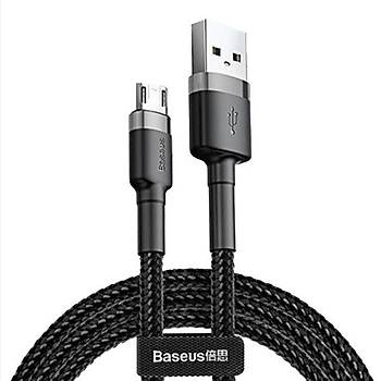 Baseus Cafule Serisi USB Kablo Micro USB 1.5A, 2M Siyah-Gri