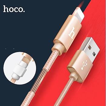 Hoco X2 Ýp Örgü Alüminyum iPhone Lightning Hýzlý Þarj Kablosu