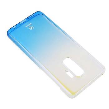 Baseus Glaze Galaxy S9 Plus Ultra Slim Transparan Kýlýf Mavi