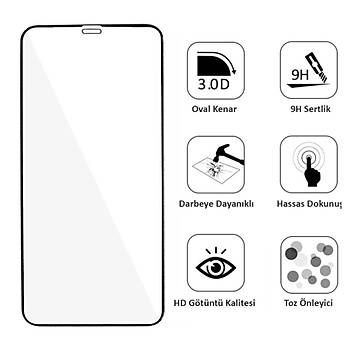 KinGcase phone 12 Mini Seramik Nano Ekran Koruyucu 9D Tam Kaplama