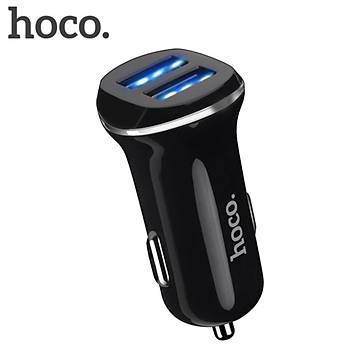Hoco Z1 Micro Usb 2.1A 2 USB Araç Þarjý Siyah HCZ-MC-S