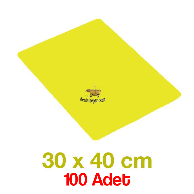 MKS Sarı Tabla Örtüsü - 30cmx40cm - 100 Adet - Sıvı Geçirmez - İnce