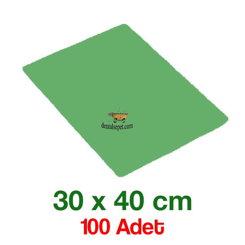 MKS Yeşil Tabla Örtüsü - 30cmx40cm - 100 Adet - Sıvı Geçirmez - İnce