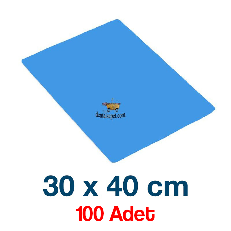 MKS Mavi Tabla Örtüsü - 30cmx40cm - 100 Adet - Sıvı Geçirmez - İnce