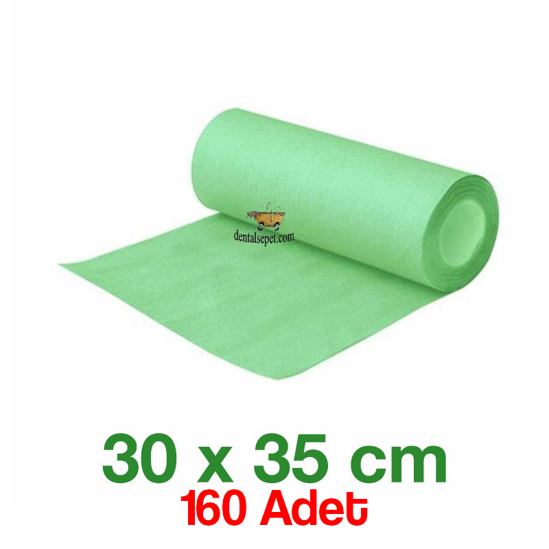 MKS Rulo Tabla Örtüsü Yeşil - 30 x 35 cm - 160 Adet - Sıvı Geçirmez - İnce