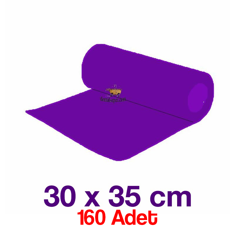 MKS Rulo Tabla Örtüsü Lila - 30 x 35 cm - 160 Adet - Sıvı Geçirmez - İnce