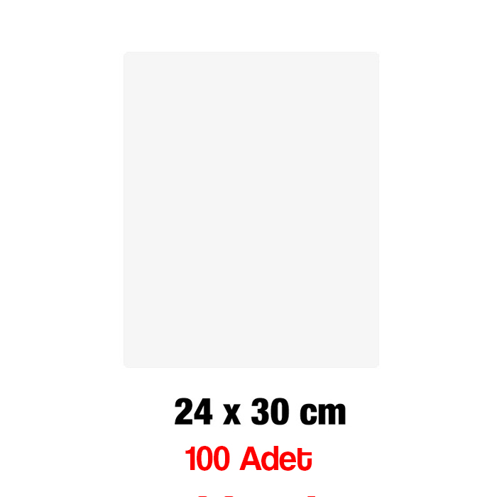 BİTMEDEN YAKALA !!! Beyaz İnce Tabla Örtüsü - 24 cm x 30 cm - 100 Adet - Sıvı Geçirmez BKU
