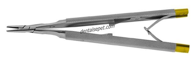 OTTO LEIBINGER Castroviejo Needle Holder Round Handle TC 14 cm Straight ıd:174/59TC