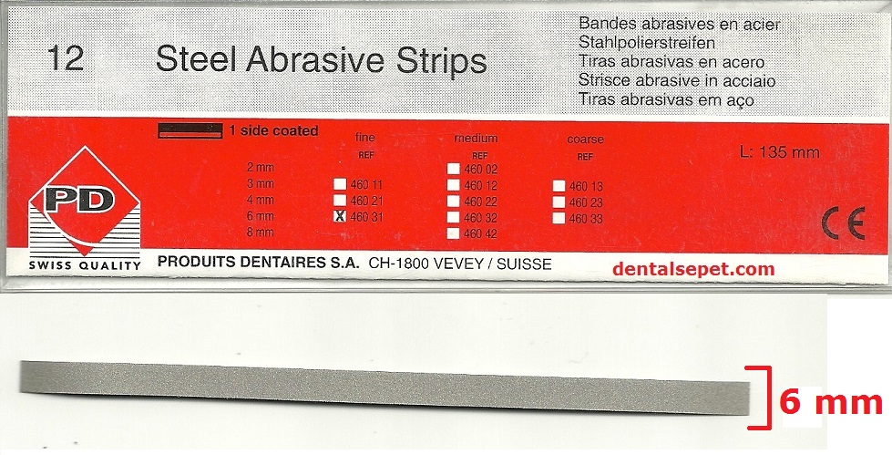PD DENTAL - İSVEÇ - Tek taraflı Amalgam Zımparası 3 mm Diş Eti Yüksekliği / 12 Adet