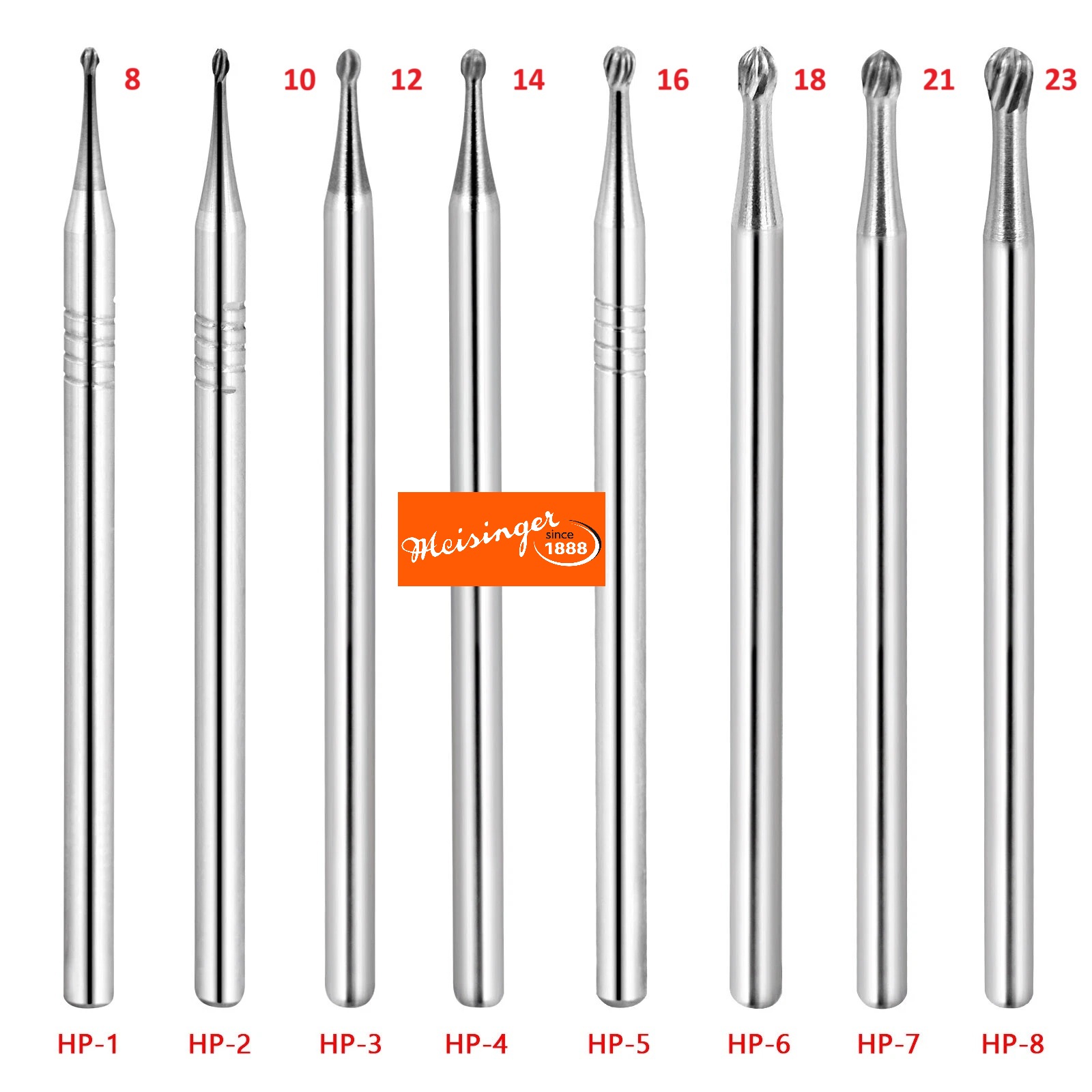 MEISINGER Piyasemen İçin Çelik Rond Frez  (Model : 21-010) - 10 Adet  Boy Seçebilirsiniz