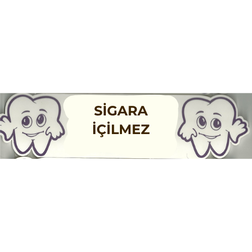 Sigara İçilmez - Kapılar için Hazır Yazı - Kendinden Yapışkanlı