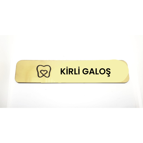 - Kirli Galoş - Hazır Yazı 4,5 cm x 20 cm - Metal