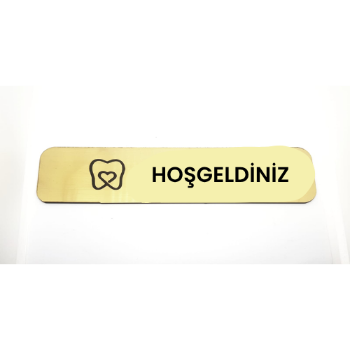 - Hoşgeldiniz - Hazır Yazı 4,5 cm x 20 cm