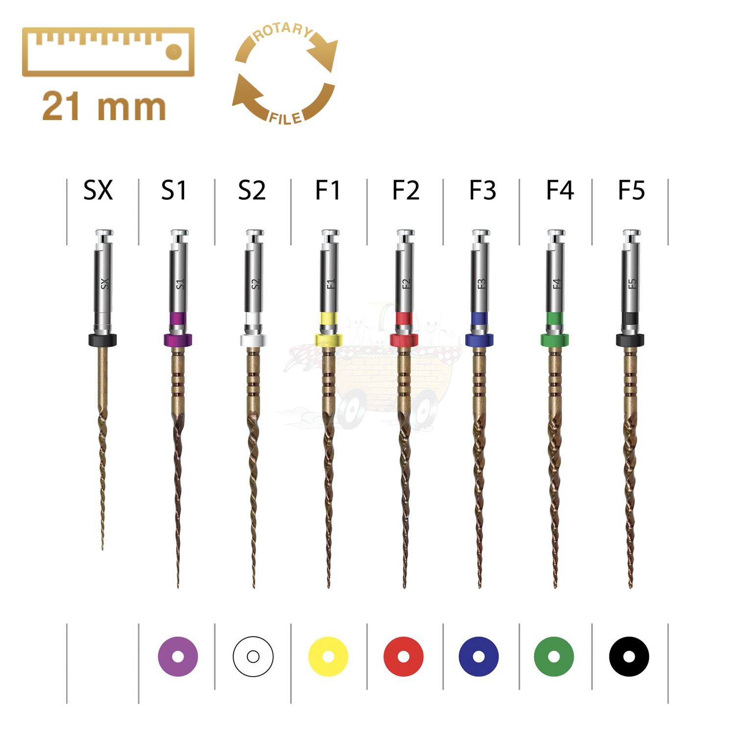 ENDOART Action Gold Rotary (SX - F Serisi ) NiTi Kanal Eğesi (21mm)