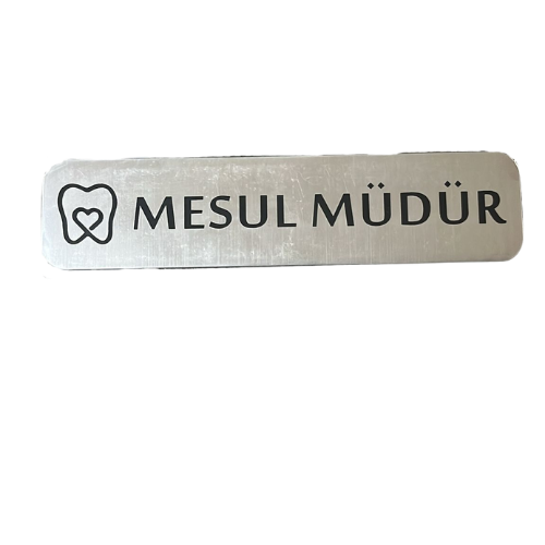 - Mesul Müdür - Hazır Yazı 4,5 cm x 20 cm - Metal