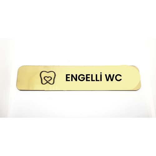 - Engelli WC - Hazır Yazı 4,5 cm x 20 cm
