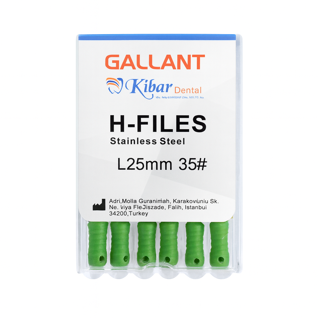 BİTMEDEN YAKALA !!! GALLANT Kök Kanal Eğesi H-TİPİ - 35 Yeşil -   25mm