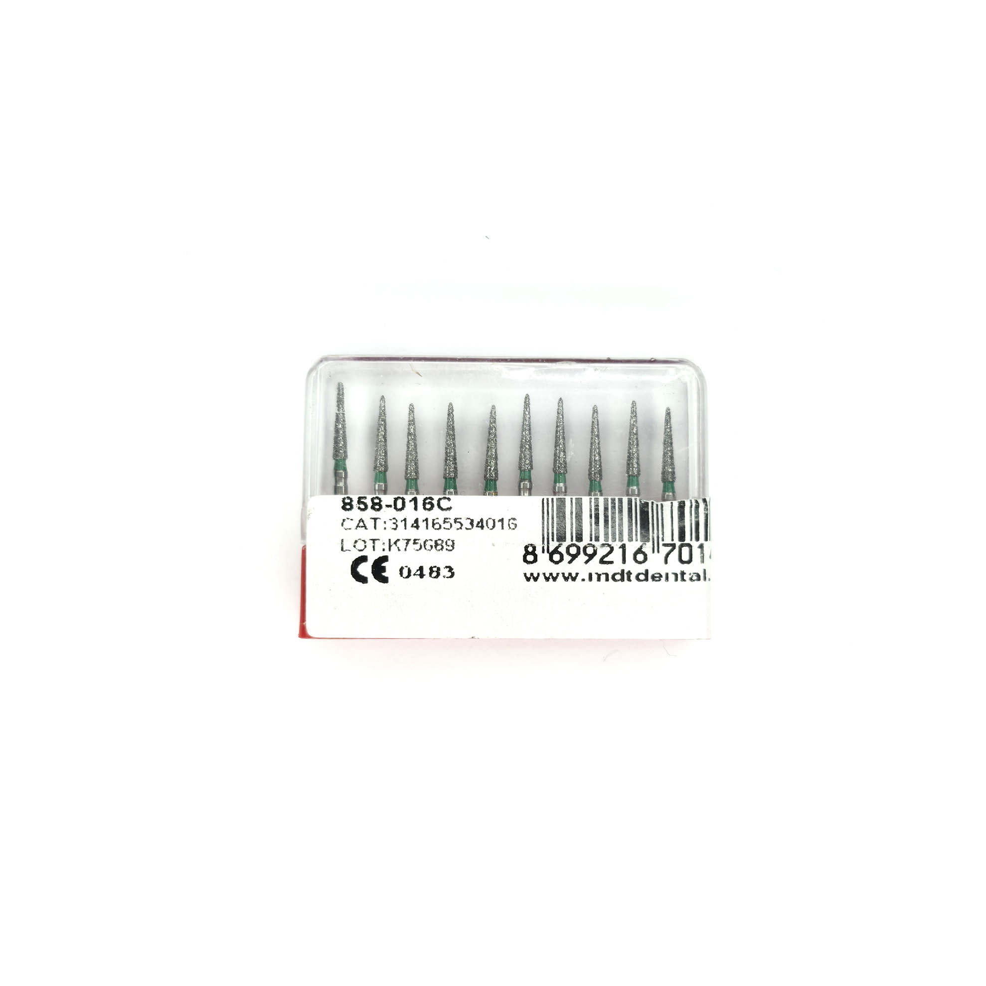 SWS Dental Avrupa -  Yeşil Kuşak Alev Uçlu Elmas Aeratör Frezi - 858-16C - 10 Adet