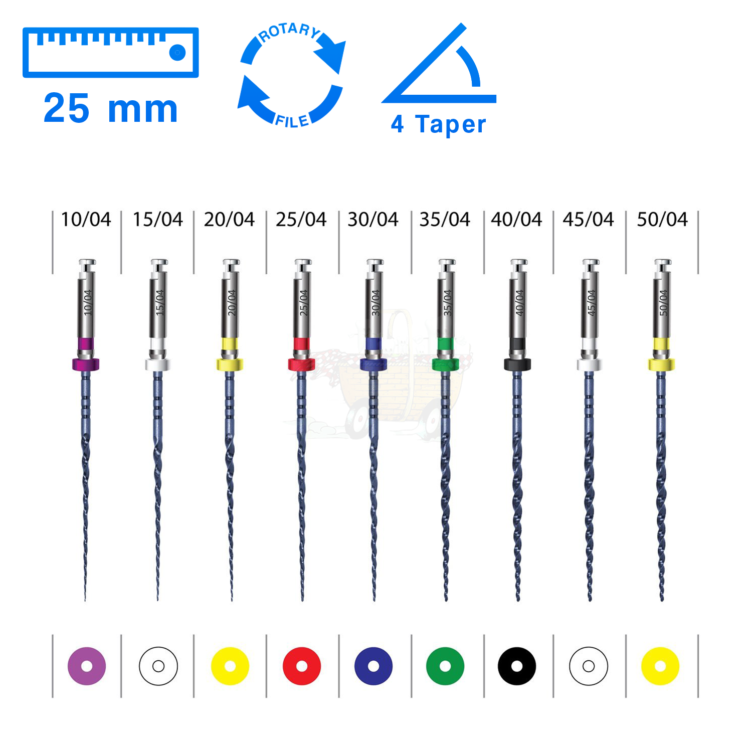 ENDOART Smart Blue ve Touch Blue Kanal Eğesi ( 4 veya 6 Taper ) ( 25mm)