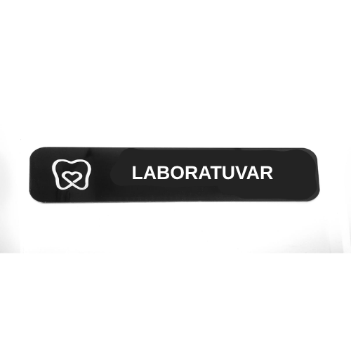 - Laboratuvar - Hazır Yazı 4,5 Cm X 20 Cm