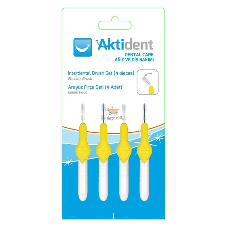 AKTİDENT Arayüz Fırça Seti Sarı 0,70 mm (4 Adet)