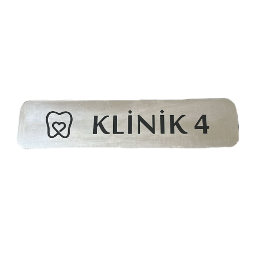 - Klinik 4 - Hazır Yazı 4,5 cm x 20 cm