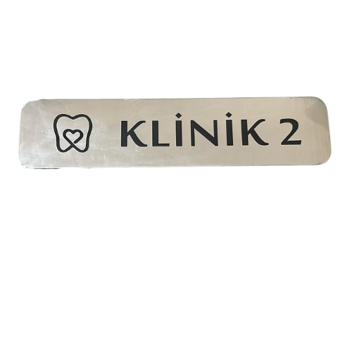 - Klinik 2 - Hazır Yazı 4,5 cm x 20 cm