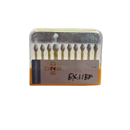 ONE Diamond Burs - Aeratör İçin Sarı Kuşak Elmas Varil Uç Frez - EX-11EF -BKU
