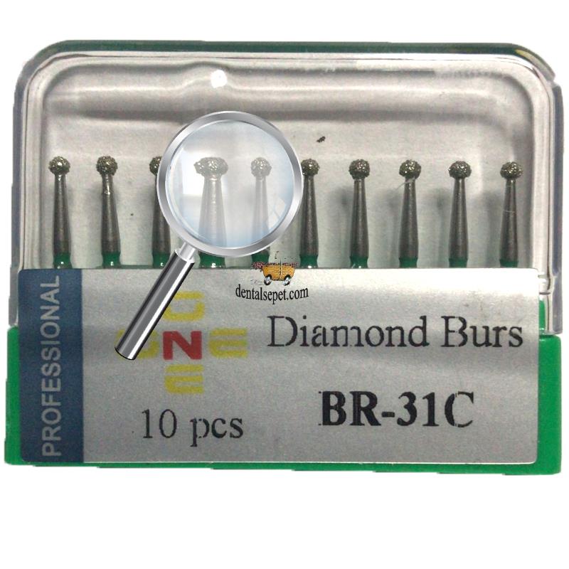 ONE Diamond Burs - Aeratör İçin Yeşil Kuşak Elmas Rond Frez - BR-31C