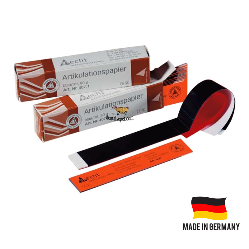 BECHT Artikülasyon Kağıdı Düz (I) Form - 144 Yaprak - Made In Germany
