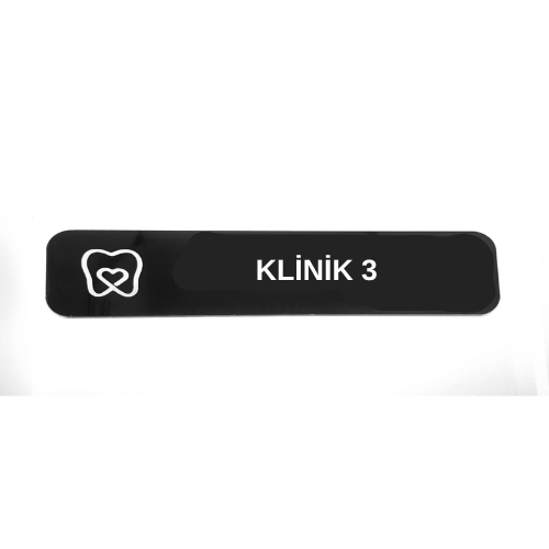 -Klinik 3- Hazır Yazı 4,5 Cm X 20 Cm