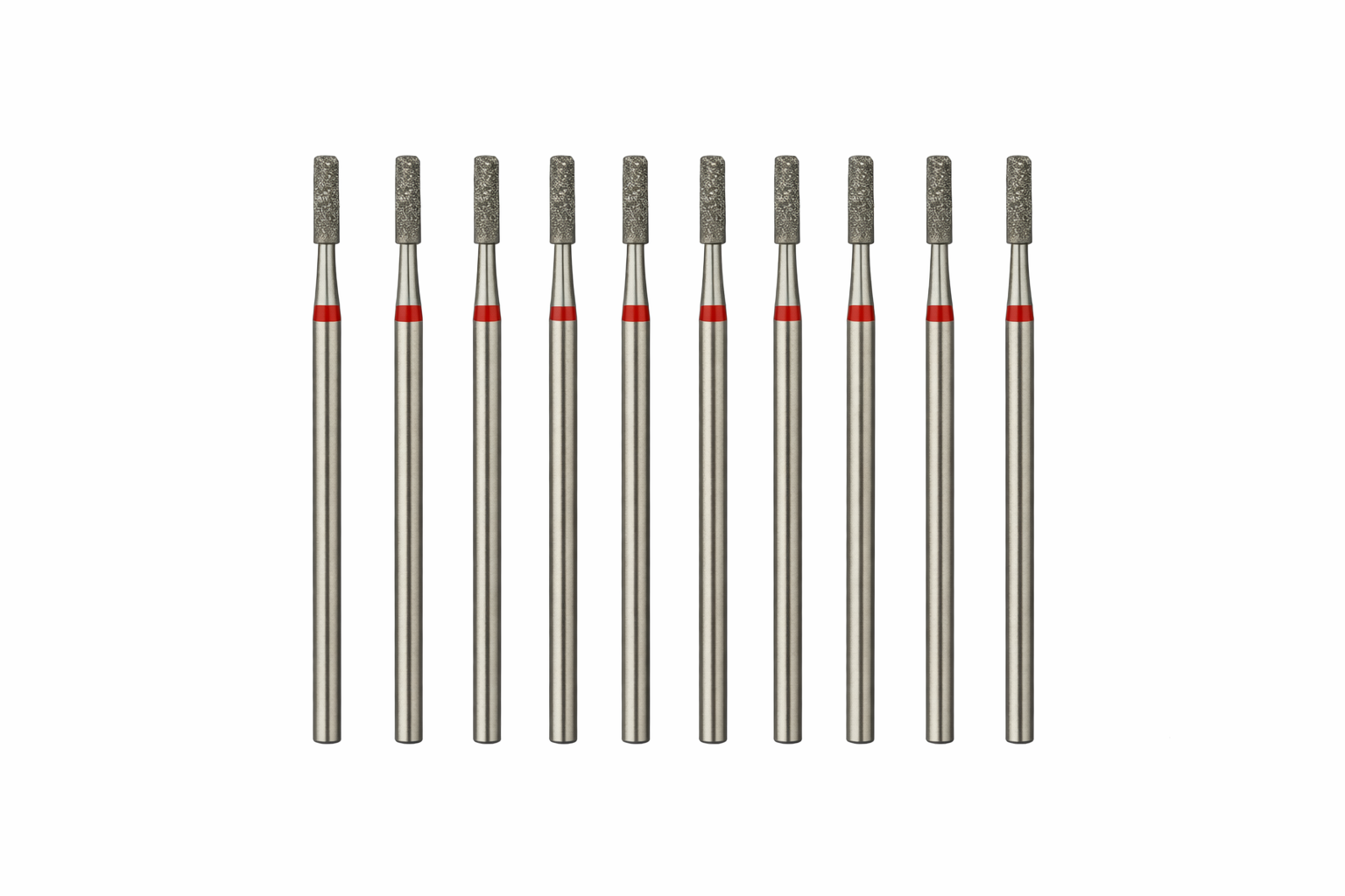 Serpme Frez - Fissür - Silindir / Kırmızı Kuşak / 10Lu Paket - 031