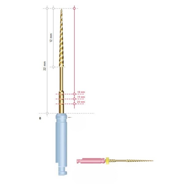 BİTMEDEN YAKALA !!! KOMET Almanya Alpha -  Özel Plastik Saplı  Rotary Kanal Eğesi - Sarı - 50 5'li Paket