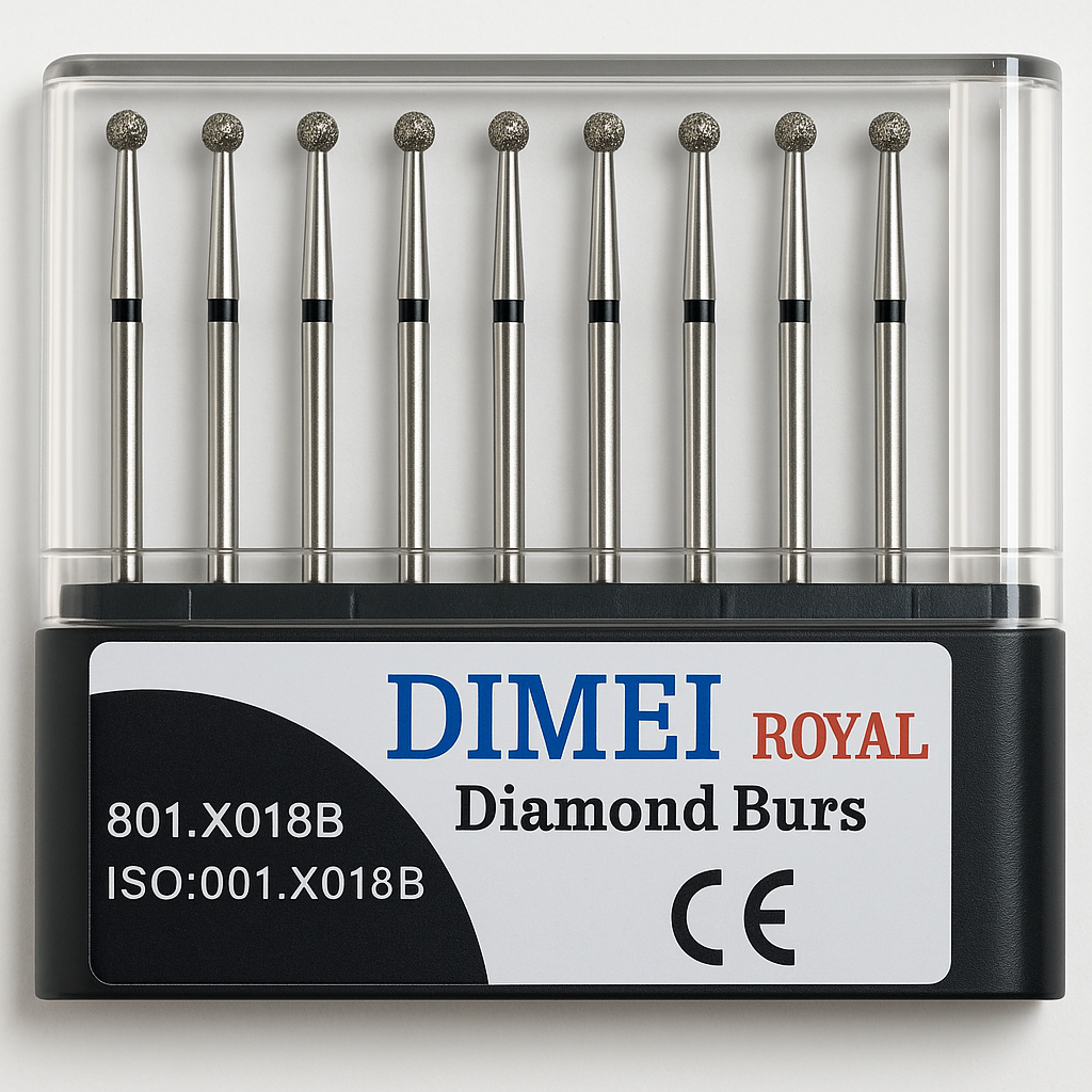 DIMEI Royal Aeratör İçin Elmas Rond Frez 801-X018B -10 Adet