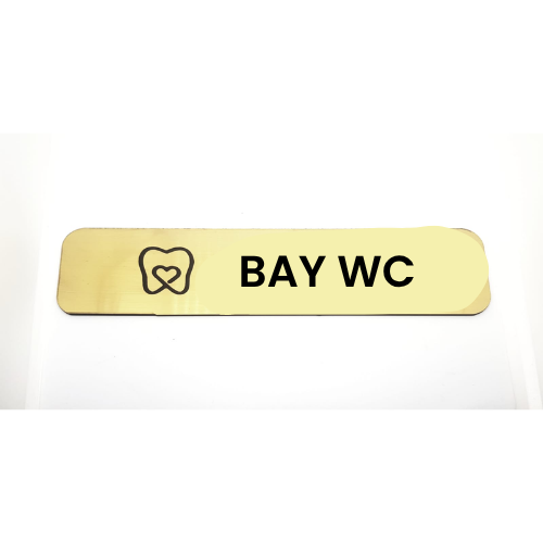 - Bay WC - Hazır Yazı 4,5 cm x 20 cm - Metal