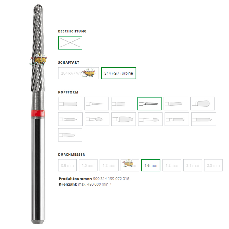 ACURATA Frez Aeratör İçin Kırmızı Kuşak  - 500-314-199-072-016