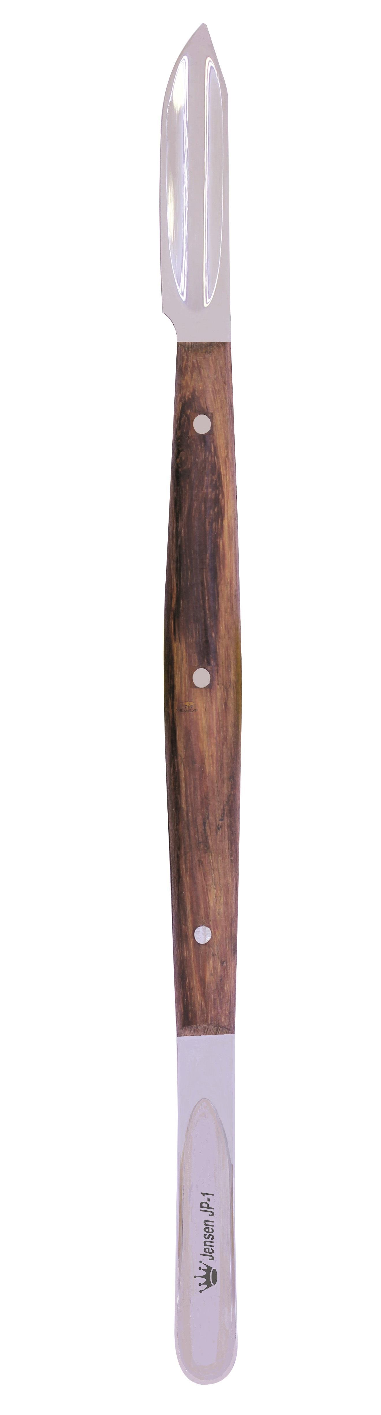 JENSEN Oluklu Modelaj Spatülü - Ahşap Saplı - 140 mm -1 Adet