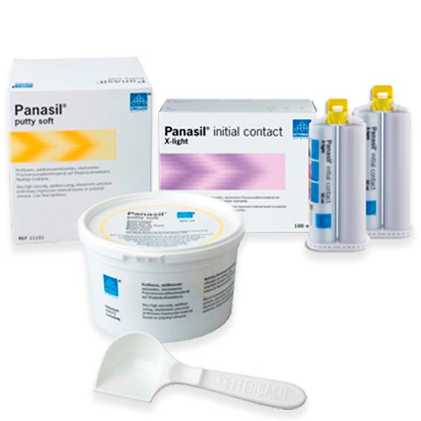 KETTANBACH Panasil A Tipi Silikon Takım 1.ölçü+2.ölçü Takım ( 2x450 ML 1.Ölçü + 2x50 ML.2 Ölçü )