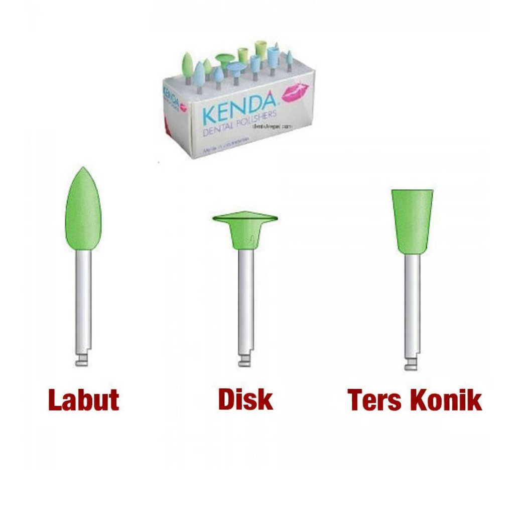 KENDA Kompozit ve Cam Ionomerler İçin Cila Lastiği - Yeşil