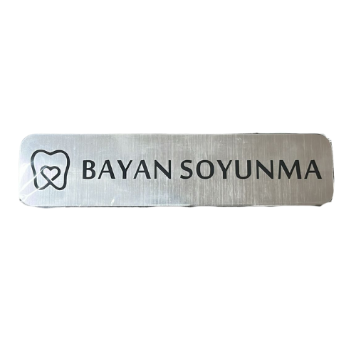 - Bayan Soyunma - Hazır Yazı 4,5 cm x 20 cm